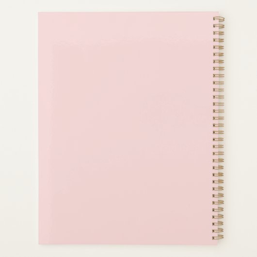 Elegante Cream Teacher Wertschätzung Trendy Planer (Rückseite)