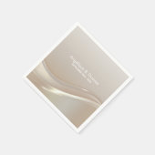 Elegante Cream Wedding Serviette (Ecke)