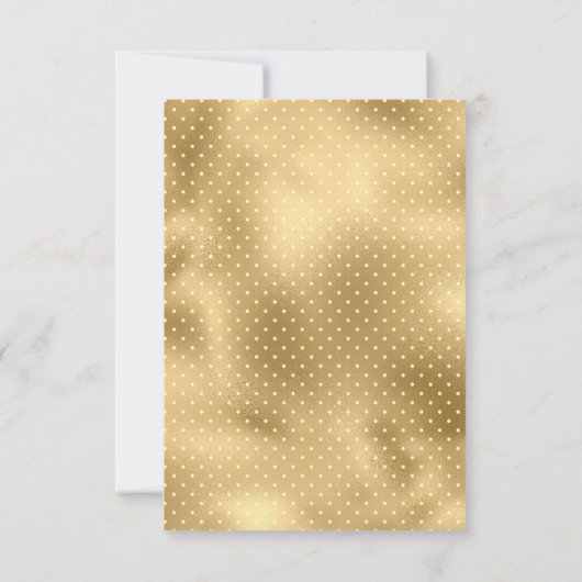 Elegante Creme and Gold Foil Damask Islamische Hoc RSVP Karte (Rückseite)