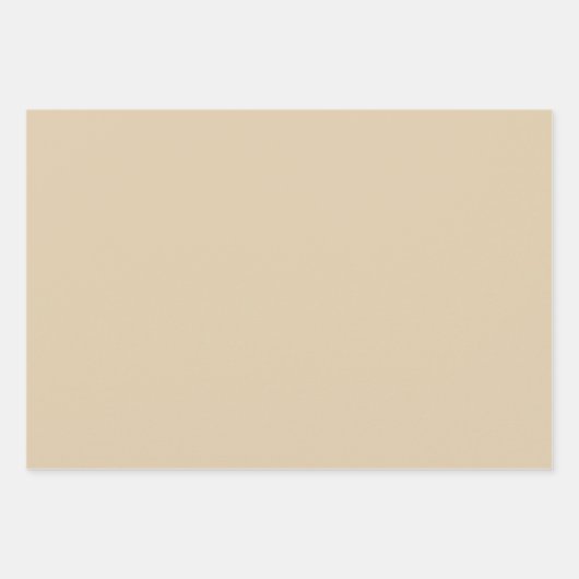 Elegante Creme-/Beige-/Tanwackelpapier Geschenkpapier Set (Vorderseite 2)