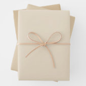 Elegante Creme-/Beige-/Tanwackelpapier Geschenkpapier Set (Beispiel)