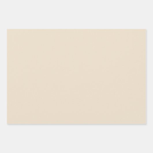 Elegante Creme-/Beige-/Tanwackelpapier Geschenkpapier Set (Vorderseite)