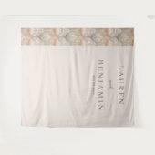 Elegante Creme Blumenmuster Wandteppich (Vorderseite (Horizontal))