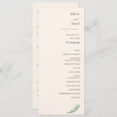 Elegante Creme Einfache Zeremonie (Vorne/Hinten)