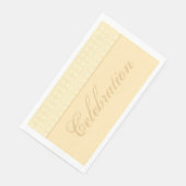 Elegante Creme Floral Serviette (Ecke)