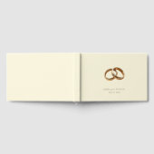Elegante Creme-Goldringe Gästebuch (Voll)