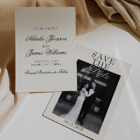 Elegante Creme-Schwarze Alte-Geld-Hochzeitsfoto-Fa