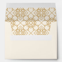 Elegante Creme und Gold Umschlag