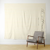 Elegante cremefarbene Pinstripes Wandteppich (Beispiel (Horizontal))