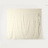 Elegante cremefarbene Pinstripes Wandteppich (Vorderseite (Horizontal))