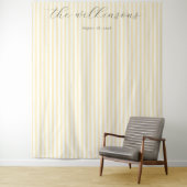 Elegante cremefarbene Pinstripes Wandteppich (Beispiel)