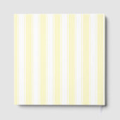 Elegante cremefarbene Streifenfeier Gästebuch (Rückseite)