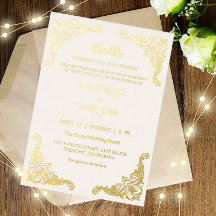 Elegante cremefarbene und goldene islamische musli