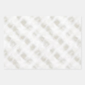 Elegante Cremeweiße Streifen Hochzeit Geschenkpapier Set (Vorderseite 2)