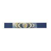 Elegante Crescent Moon Celestial Wedding:Blue & Go Einladungsbanderole (Flach)