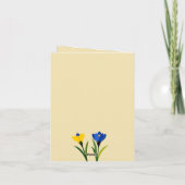 Elegante Crocus Blume 50. Einladung (Rückseite)