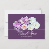 Elegante Crocus & Rose Hochzeitdusche Dankeskarte (Vorderseite)