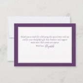 Elegante Crocus & Rose Hochzeitdusche Dankeskarte (Rückseite)