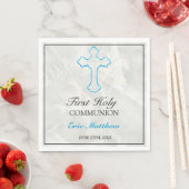 Elegante Cross Boys First Communion Serviette (Beispiel)
