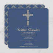 Elegante Cross-Confirmation Einladung (Vorne/Hinten)