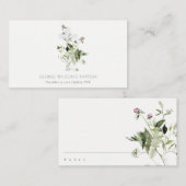 Elegante Cross Lila Wildblume Blumentaufen Platzkarte (Vorne/Hinten)