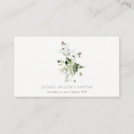 Elegante Cross Lila Wildblume Blumentaufen Platzkarte