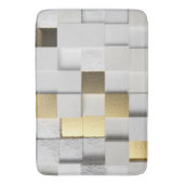 Elegante Cube wall 3D Art - weiß und gold Badematte (Vorderseite Vertikal)