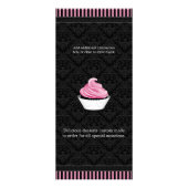 Elegante Cupcake Bäckerei Rack Cards Werbekarte (Hinten)