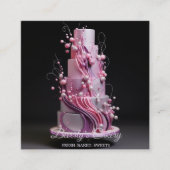 Elegante Cupcake Bäckerei Süßigkeiten Quadratische Visitenkarte (Vorderseite)