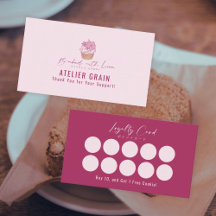 Elegante Cupcake-Bäckerei-Treueprämie