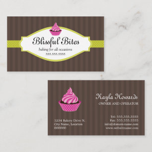 Elegante Cupcake-Bäckerei Visitenkarte