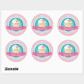 Elegante Cupcake Bakery Box Stickers (Blatt)