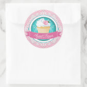 Elegante Cupcake Bakery Box Stickers (Tasche)