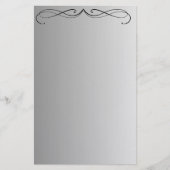 Elegante Curl Minimalistisch Modernes Grau Gradien Briefpapier (Vorderseite)