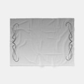 Elegante Curl Minimalistisch Modernes Grau Gradien Fleecedecke (Vorderseite (Horizontal))