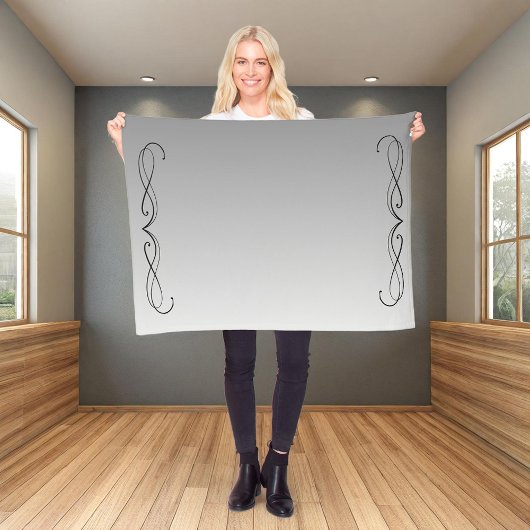 Elegante Curl Minimalistisch Modernes Grau Gradien Fleecedecke