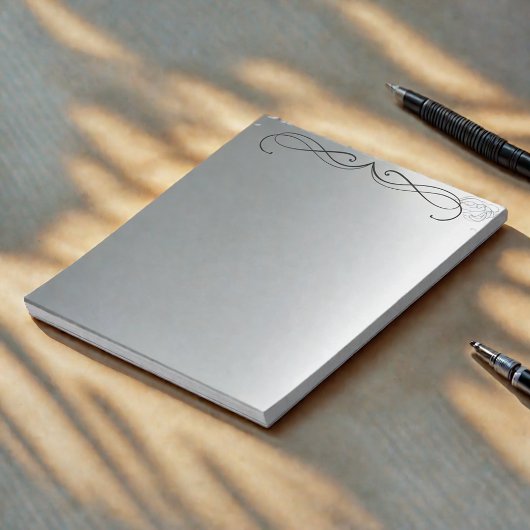 Elegante Curl Minimalistisch Modernes Grau Gradien Notizblock