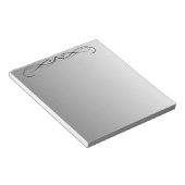 Elegante Curl Minimalistisch Modernes Grau Gradien Notizblock (angewinkelt)