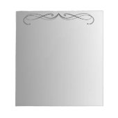 Elegante Curl Minimalistisch Modernes Grau Gradien Notizblock (Vorderseite)