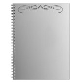 Elegante Curl Minimalistisch Modernes Grau Gradien Notizblock (Vorderseite)