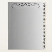 Elegante Curl Minimalistisch Modernes Grau Gradien Planer (Rückseite)