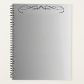 Elegante Curl Minimalistisch Modernes Grau Gradien Planer (Vorderseite)