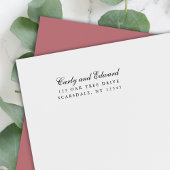 Elegante Cursive Couple Name Rücksendeadresse Permastempel