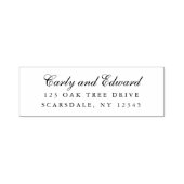 Elegante Cursive Couple Name Rücksendeadresse Permastempel (Design)