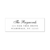 Elegante Cursive Familienname Rücksendeadresse Permastempel (Design)