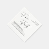 Elegante Cursive Fun Fakten Personalisierte Hochze Serviette (Ecke)