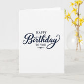 Elegante Cursive-Joy-Karte Karte (Gelbe Blume)