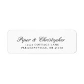 Elegante Cursive Script Wedding Rücksendeadresse (Vorne)