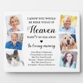 Elegante Custom 6 Fotos Heaven Wedding Memorial Fotoplatte (Vorderseite)