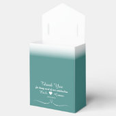 Elegante Custom Aquamarin Wedding Heart Favor Box Geschenkschachtel (Geöffnet)